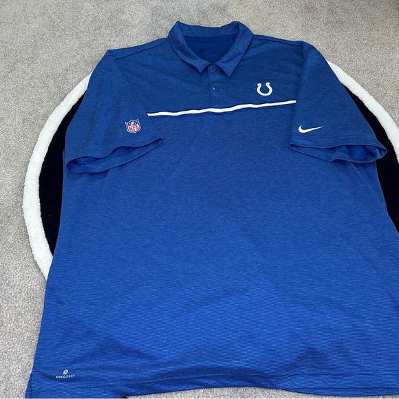 Nike Blue Polo Shirt with Colts Branding - Picture 2 of 12